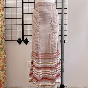 Free People See-through Crochet Maxi Skirt